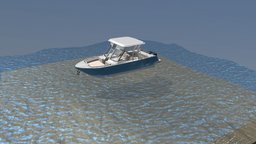 Anchor Drop scene, foundation, anchor, sand, water, drop, waves, collide, ship, boat, docked, anchored, boatus, crashing