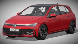 Volkswagen Golf GTI 2024 wheel, modern, golf, wheels, european, drive, urban, speed, vw, compact, volkswagen, hatchback, family, germany, realistic, comfort, contemporary, gti, prestige, gte, progressive, 2024, vehicle, design, racing, car, sport, race