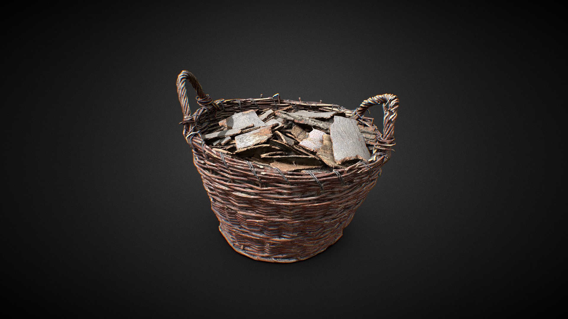 Photogrammetry Wicker Basket Lowpoly Model - Wicker Basket 3D scan - Buy Royalty Free 3D model by grafi (@zdenkoroman) 3d model