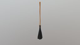 Cartoon Broom Low Poly household, tools, game_asset, farm, broom, gameweapon, low-polygonal, cartoon, blender, lowpoly, village, cartoonlowpoly
