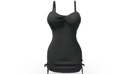 Female Spaghetti Straps Mini Lenora Dress green, mini, red, club, , fashion, girls, clothes, out, dance, night, dress, straps, womens, wear, spaghetti, pbr, low, poly, female, black, lenora
