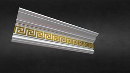 Patterned Cornice Gypsum Plaster 093 socket, cornice, pattern, classic, plaster, plastercast, interior-design