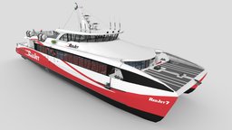 Red Jet 7 Passenger ferry marine, yacht, powerboat, class, vessel, shipping, uk, town, jet, catamaran, route, ferry, passenger, maritime, watercraft, funnel, recreation, citymodel, southampton, recreational, city, ship, boat, redjet