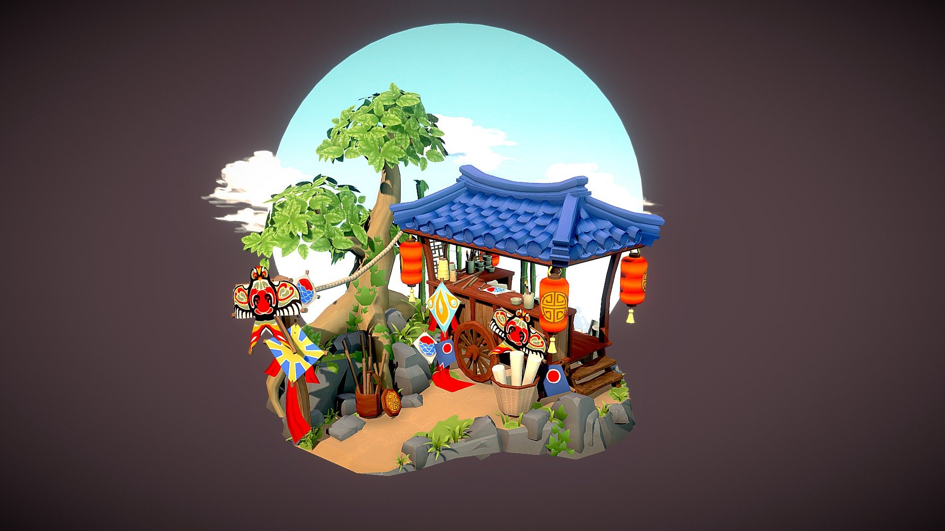 This is the final assignment of the Game Art 1 course at DAE 3d model