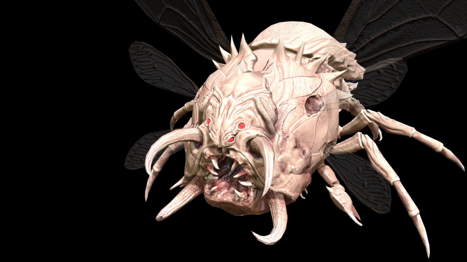 Low-poly model of the character Flying Bug 5
Suitable for games of different genre: RPG, strategy, first-person shooter, etc.
In the archive, the basic mesh (fbx and maya)

one uv set 4096x4096 (down to 1024х1024)
three skins

In the model it is desirable to use a shader with a two-sided display of polygons.

The model contains 19 animations
atack (x4)
walking (x1)
flying (x4)
Straif LR (x2)
idle (x2)
death (x3)

faces 8909
verts 8259
tris 15894 - Flying beetle5 - Buy Royalty Free 3D model by dremorn 3d model