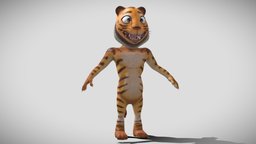 Tiger forest, games, animals, stylish, cartoons, triger