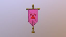 Flag (without Animation) cloth, flag, experimental, metal, fabric, newbie, may-break, maya, asset, textured, beginner, practice