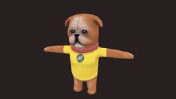 Bulldog Final bulldog, handpainted, 3d, lowpoly