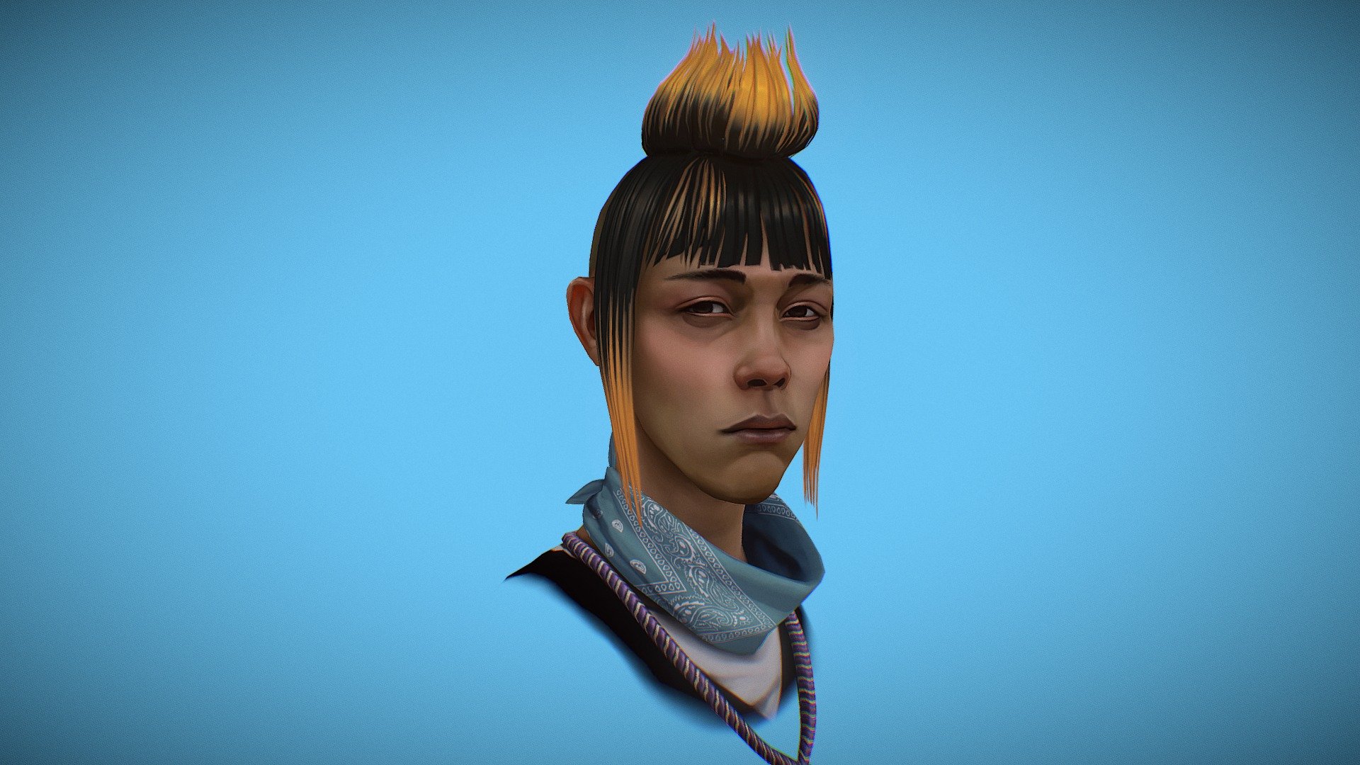 A handpainted 3D Model based in a very interesting character from a movie I loved:  