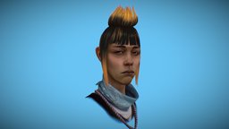 Terko hair, here, no, mexico, im, longer, handpainted, lowpoly, bust, terko, cholombia, kolombia, cumbia, cholo