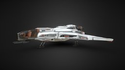 BJ-2 jet, marmoset, substancepainter, unity, 3d, blender, vehicle, model, military, space