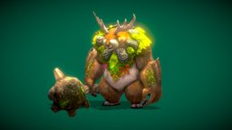 Tramp bear, troll, ue4, unrealengine4, unreal4, lowpoly-gameasset-gameready, lowpoly, gameasset, monster, gameready