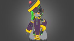 Oniyuri(オニユリ) Jiangshi Costume haloween, jiangshi, vrchat, vrchat_avatar, character, girl, robot, noai