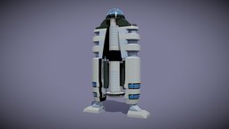 SciFi building_246 modern, mesh, block, dome, skyscraper, metaverse, nft, game, lowpoly, scifi, futuristic, house, city, stylized, building, siple