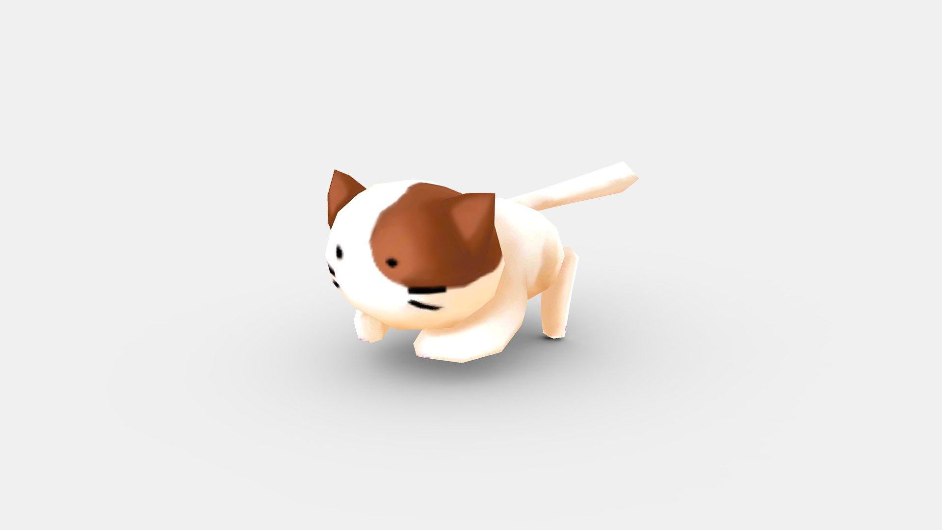 Cartoon white cat lying down - Cartoon white cat lying down - Buy Royalty Free 3D model by ler_cartoon (@lerrrrr) 3d model