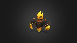 Low Poly Tiny Fire Flame Enemies Evolution Pack adventure, flame, evolution, enemy, fire, character, cartoon, lowpoly, low, mobile, monster, animated, fantasy, environment