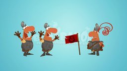 Barababor scene, flag, series, drapeau, barababor, conquistadors, hmour, frite, cartoon, 3d, animated, funny