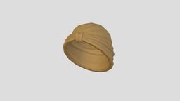 Yellow Lady Turban hair, hat, prop, fashion, women, india, head, yellow, fabric, wear, wrap, turban, character, girl, female, clothing