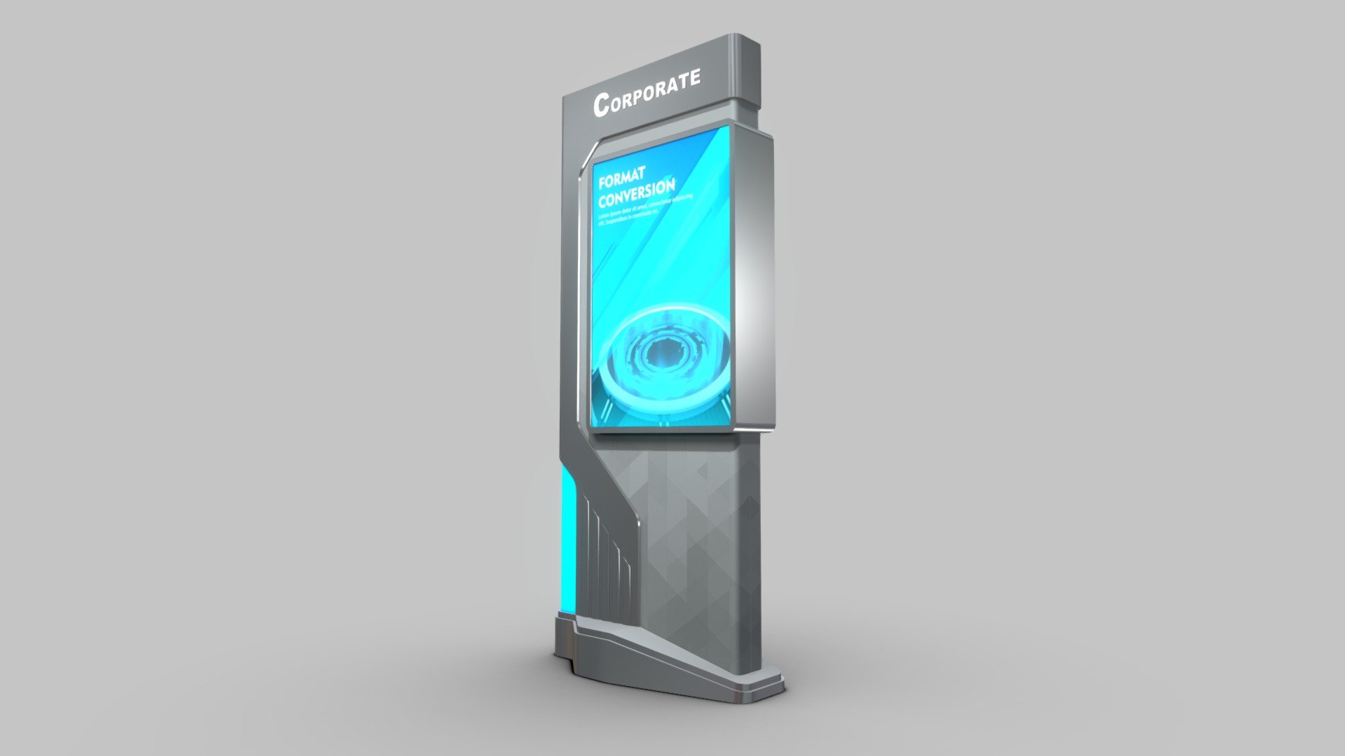 Lightbox Poster stand

model dimensions: 85x40x200cm





this model made using Autodesk 3Ds max 2018 / Vray 3.60.03 renderer




there are also save in Autodesk 3Ds max 2015 version / Default scanline renderer / without lighting and camera



format conversion:

1> Fbx format





standart map texture (without lighting setup)




vray complete map texture (embed lighting texture map)



2> Obj format





standart map texture (without lighting setup)




vray complete map texture (embed texture map)


 - TOTEM 01 - Buy Royalty Free 3D model by fasih.lisan 3d model