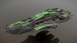 Swordbreaker Class Battleship battleship, starship, spacecraft, game-ready, pbs, msgdi, asset, pbr, lowpoly, scifi, ship, modular, space, spaceship, noai