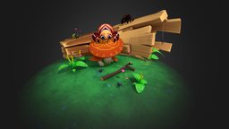 Spiders animation pack grass, mushroom, spider, foliage, woods, leoandtig, game, wood, animation
