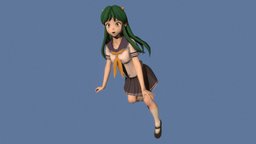 Lum 02 flying, teenage, posed, young, horn, teen, uniform, alien, woman, oni, schoolgirl, lum, urusei-yatsura, anime-girl, girl, female, anime