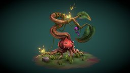Alien Plant scene, plant, vegetation, alien, fantasy, noai