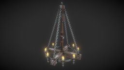 Forged chandelier 1 lamp, luxury, medieval, deco, big, candle, classic, detailed, luster, chandelier, iron, ballroom, fixture, forged, intricate, pastiche, art, interior, light