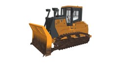 Waste Handler bulldozer, power, track, machinery, heavy, industry, diesel, equipment, waste, machine, yellow, loading, scraper, handler, waste-handler, vehicle, construction