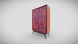 Wardrobe modern, fashion, baked, designer, wardrobe, cabinet, substance, 3d, 3dsmax, lowpoly, model, design, free, fantasy, sketchfab, download