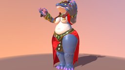 AmmitRetopo hippo, fat, anthro, chubby, furry, alligator, hippopotamus, female, noai