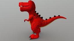 Dinosaur cartoon, lowpoly, dinosaur, cartoondinosaur