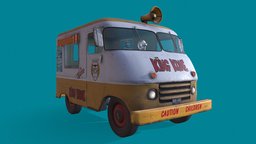 P20 step van truck, weathered, substancepainter, substance, street-food-vendor-challenge, stepvan