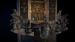 Gothic Statues castle, ancient, unity, unity3d, low-poly, gameasset