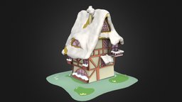 Ponyville Building Snow "Ogb_1" winter, exterior, snow, mlp, my_little_pony, ponyville, discopears, a_true_true_friend, ttf, blender, building, gimp, environment, noai
