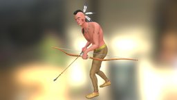 Indian indian, bow, native, american, brave, man