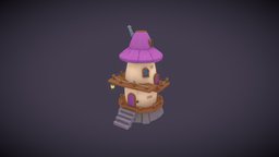 Forest House mushroom, nature, unity, unity3d, house, fantasy, foresthouse