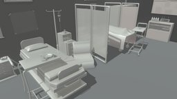 Hospital Stuff stuff, sofa, bed, tools, high-poly, hospital, props, free3dmodel, freedownload, game-asset, toolset, game-model, horrorgame, stethoscope, freemodel, brancard, hospital-props, hospital-bed, hospital-equipment, game, gameart, gameasset, free, industrial, horror, serum