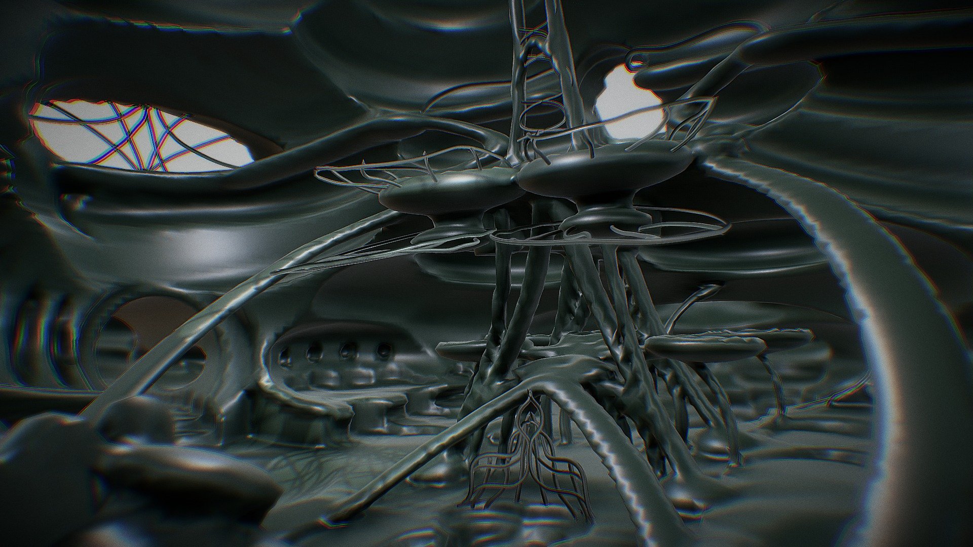 A giant biomech head sketch 3d model