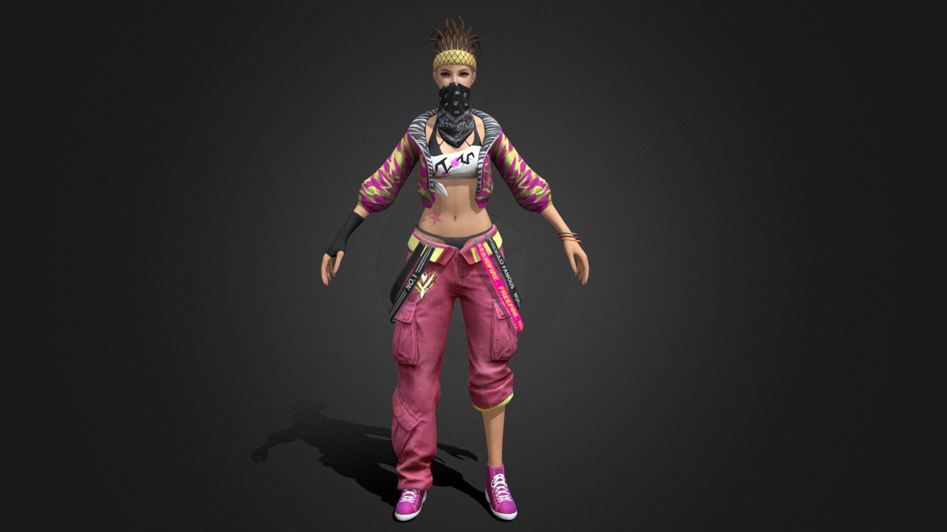 FREE FIRE FEMALE HIP HOP BUNDLE 3D MODEL - FREE FIRE FEMALE HIP HOP BUNDLE 3D MODEL - Download Free 3D model by FFXN (@FFXN-FF) 3d model