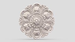 Classic Ceiling Medallion 53 kit, room, exterior, element, ceiling, architectural, ornament, molding, cornice, classic, medallion, gothic, bash, decor, corbel, details, rosette, classical, kitbash, finishes, pilaster, cartouche, acanthus, 3d, design, house, home, decoration, interior, temple