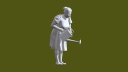 WOMAN garden, scissors, people, miniature, park, worker, diorama, lawn, gardener, workers, man, female, gardeners