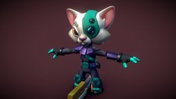 Killshot T1 cat, archer, character, game, design, skin2