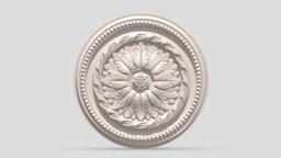 Classic Ceiling Medallion 28 kit, room, exterior, element, ceiling, architectural, ornament, molding, cornice, classic, medallion, gothic, bash, decor, corbel, details, rosette, classical, kitbash, finishes, pilaster, cartouche, acanthus, 3d, design, house, home, decoration, interior, temple