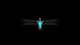 Dune 2021 Ornithopter Low-Poly ornithopter, low-poly-blender, scifi, gameready, dune2020