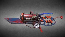 CocaCola Knife post-apocalyptic, cocacola, realistic, coca-cola, downloadable, postapocalypse, freemodel, pbr-texturing, substancepainter, weapon, knife, blender, pbr, lowpoly, hardsurface, gameasset, free, download, gameready