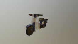 Honda Super Cub honda, blockbench, minecraft, model3d