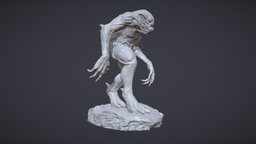 Creature beast, miniatures, figurines, print, alien, reptile, printable, character, 3d, creature, monster, fantasy, sculpture, horror