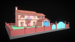 Toon House archeology, toon, indian, medieval, architectural, terracotta, toonshader, medievalfantasyassets, architecture, house, stylized, building, fantasy