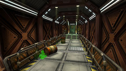 Venom Grounds (done on a phone with Spacedraw) green, spacedraw, android, corridor, acid, shadowgun, sci-fi